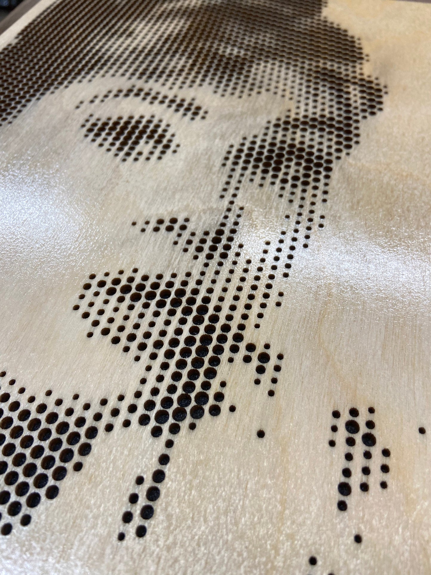 Audrey Hepburn Halftone Wood Cut Art