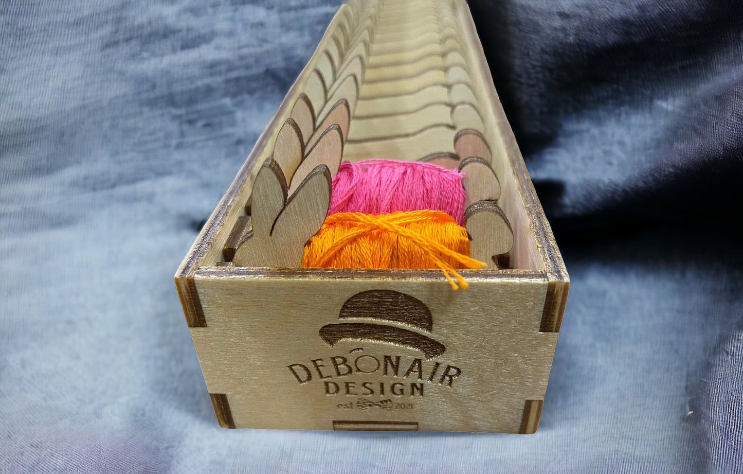 Bunny Embroidery Bobbins with case. SVG Files to use with Glowforge, or Laser cutter!